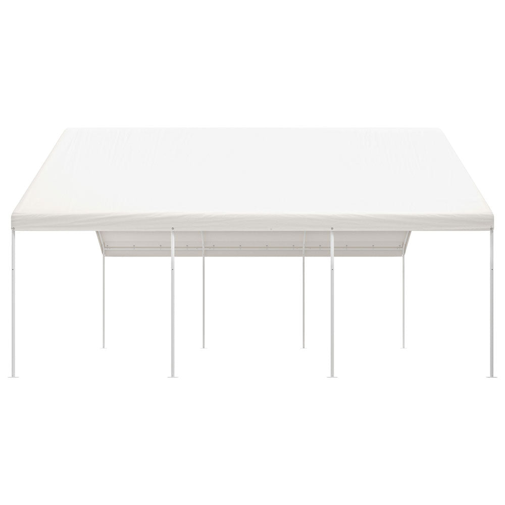 NNEDSZ Carports 6x6m Carport Kits Steel Shelter Gazebo Canopy Garage Portable Garden Shed