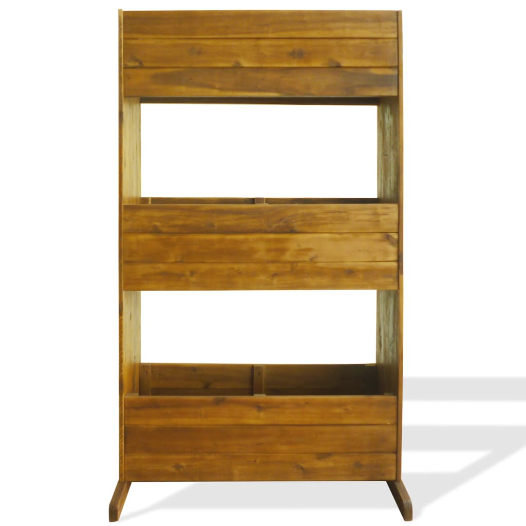NNEVL 3-Tier Garden Raised Bed Solid Acacia Wood
