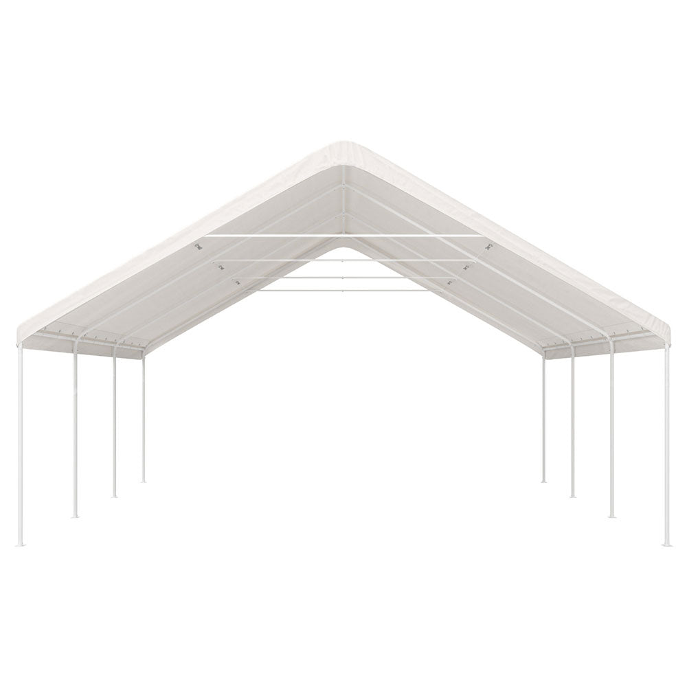 NNEDSZ Carports 6x6m Carport Kits Steel Shelter Gazebo Canopy Garage Portable Garden Shed